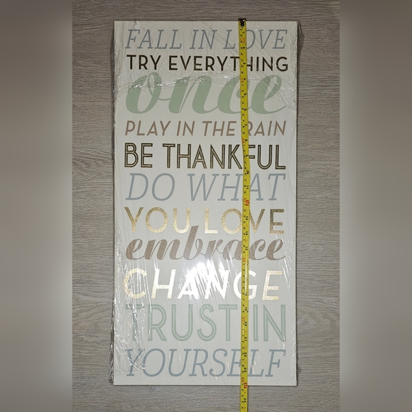 Amazon Home Wall Art Canvas Decor Motivational Be Thankful Sign 24"×12" Vertical - Picture 2 of 4